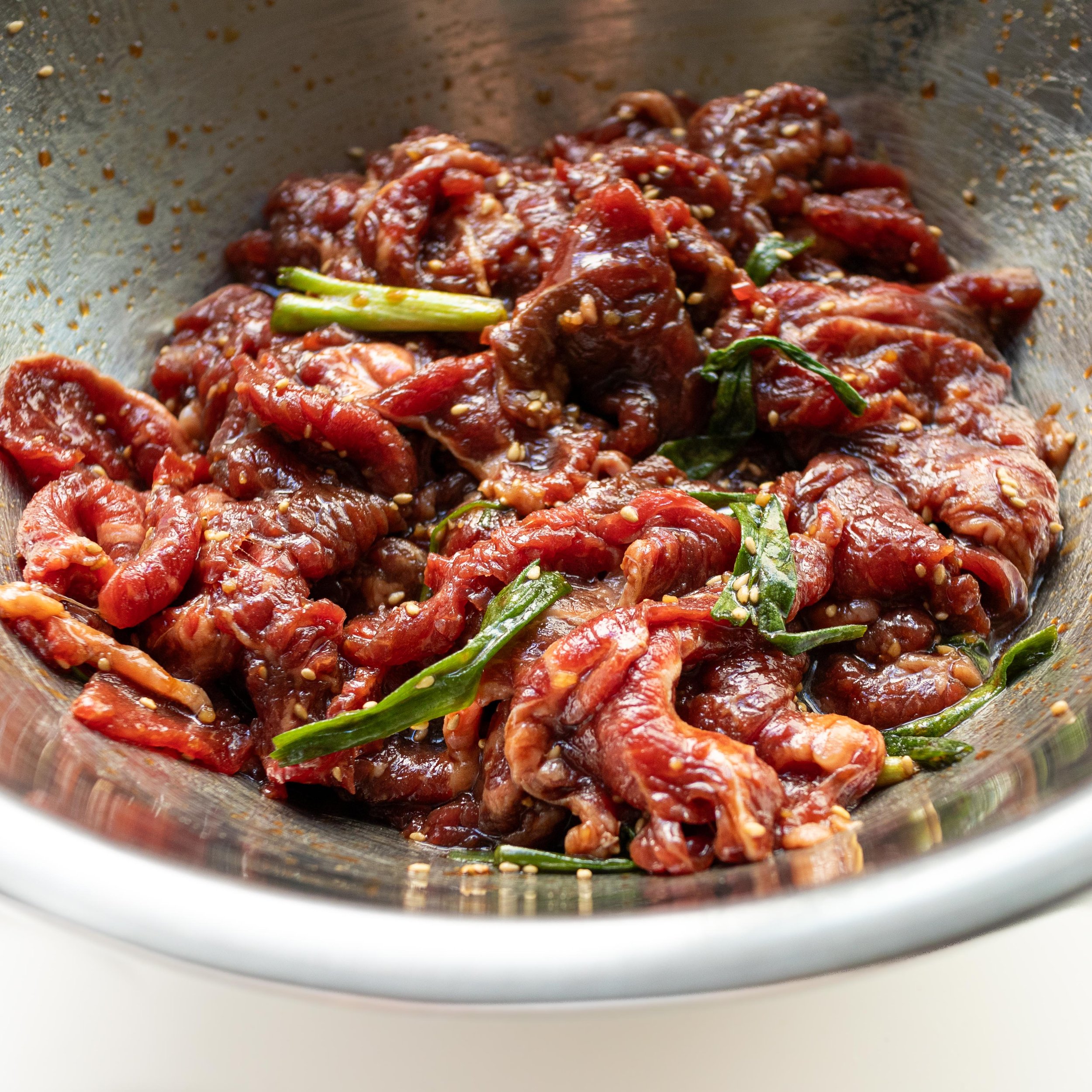 marinating beef Chinese-style