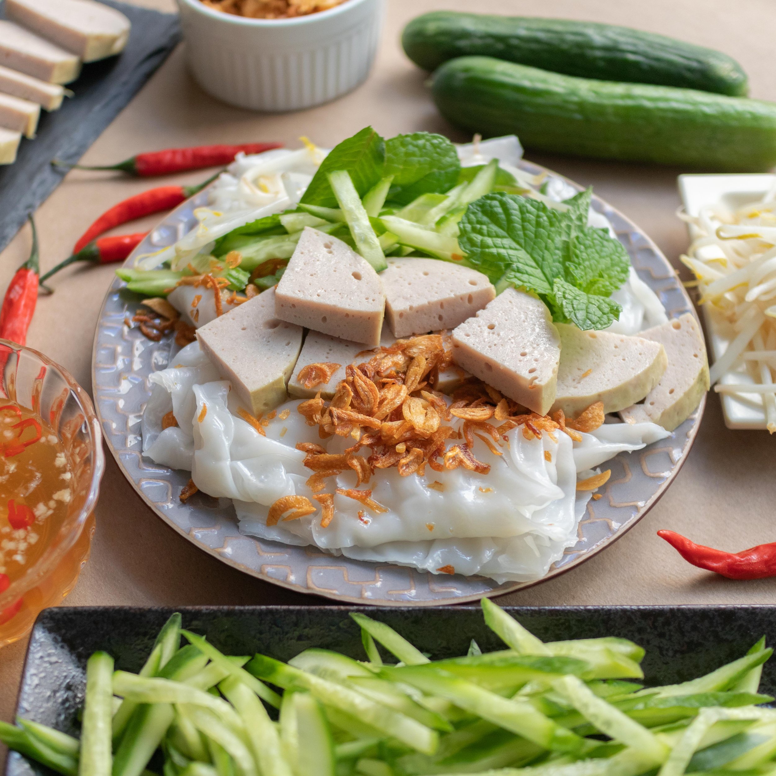 Vietnamese Steamed Rice Noodles Sheet/Rolls (Bánh Ướt)