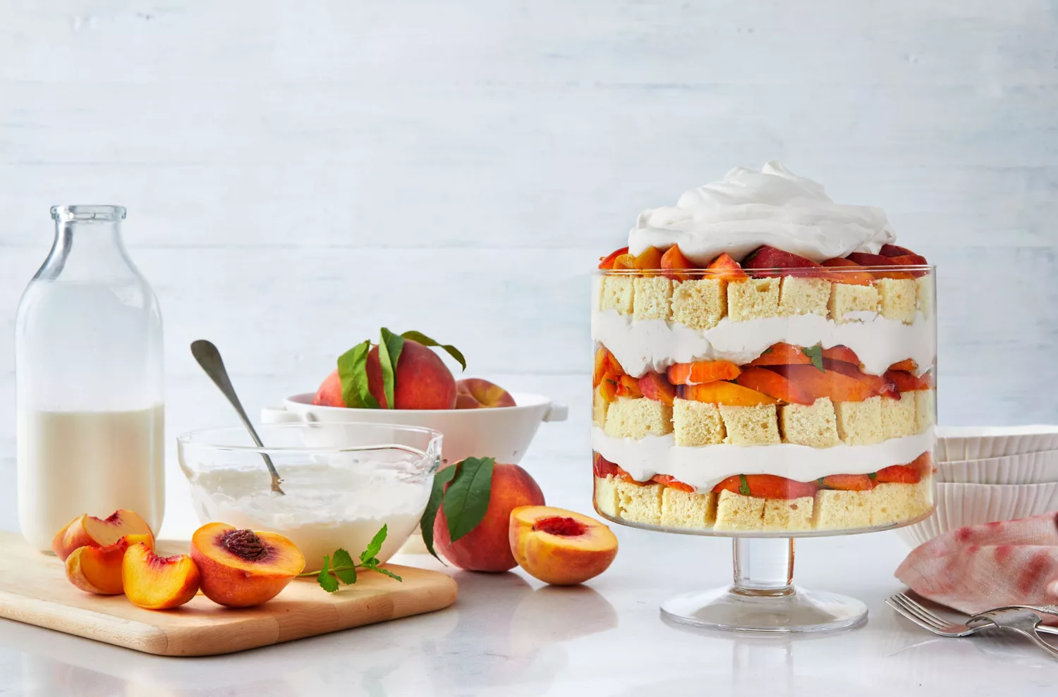 Peach Shortcake Trifle