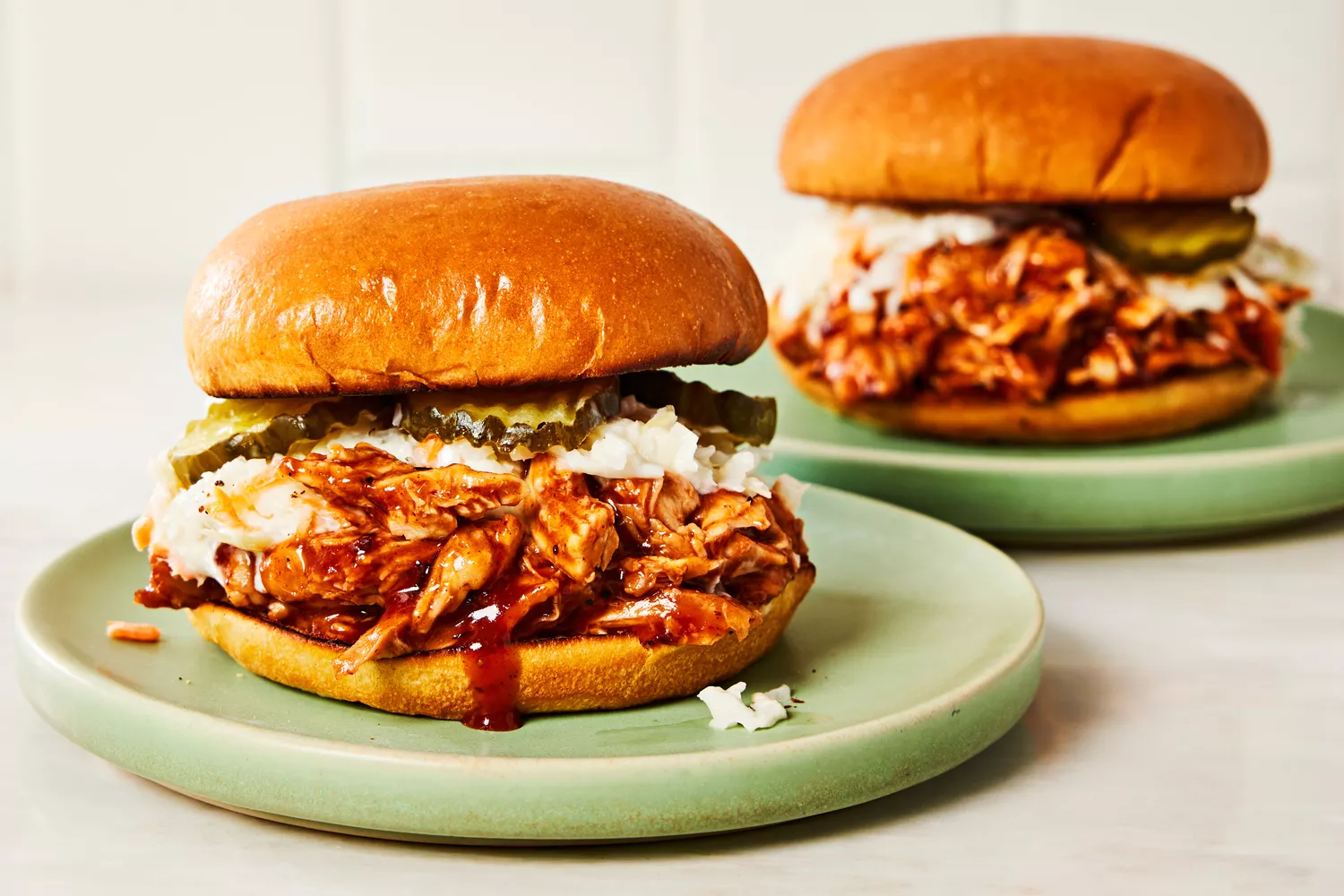 Southern Living Barbeque Turkey Sandwich on plates to serve