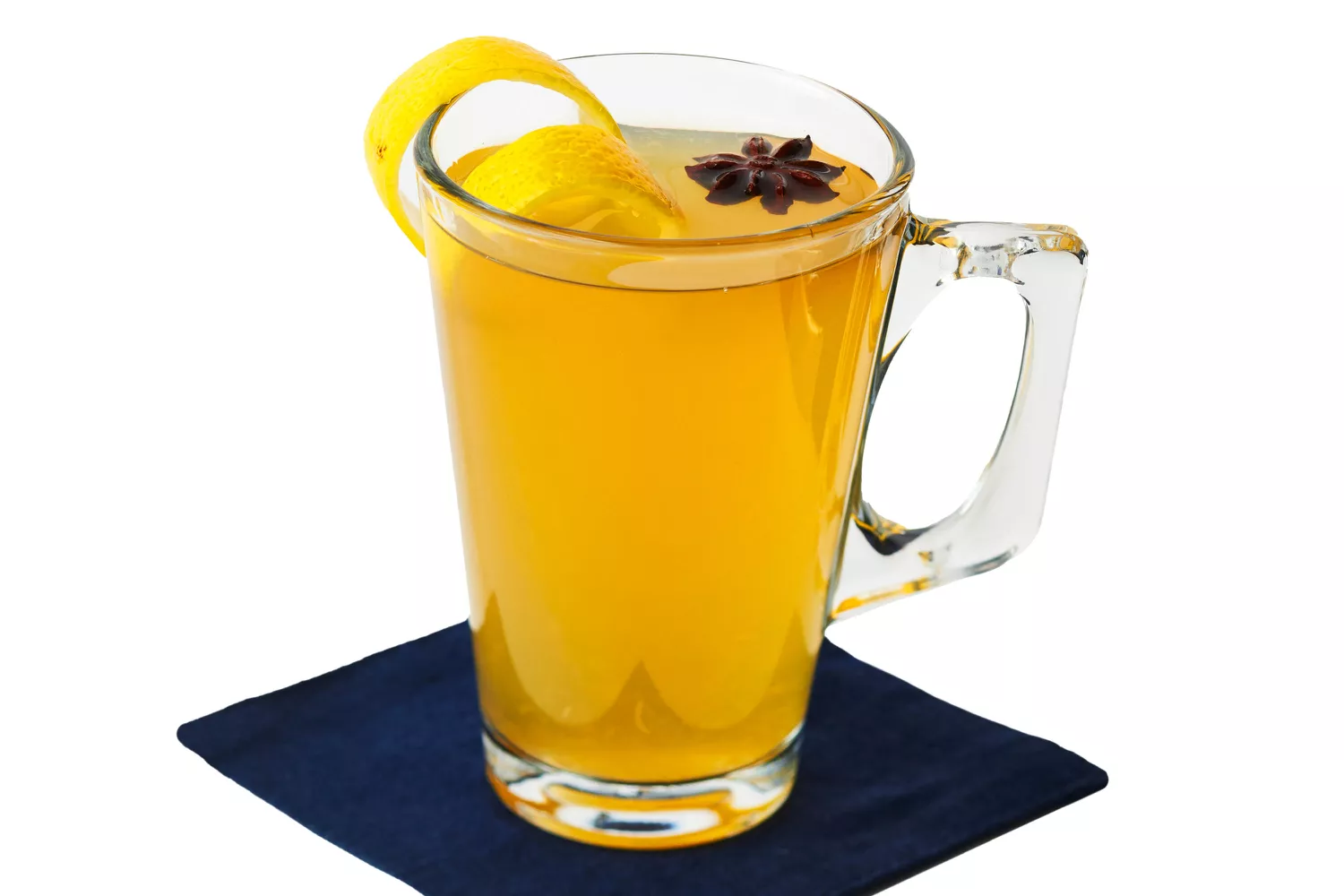 Gingered Toddy in clear glass